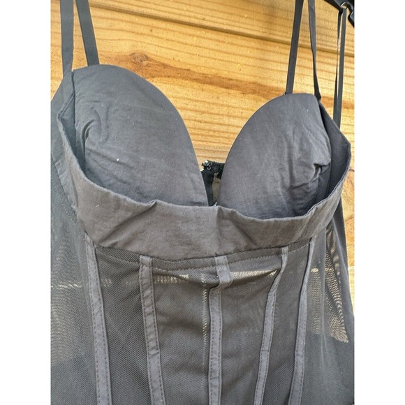 Black Fit And Flare Dress Forever 21‎ Caged Fit & Flare Mini Dress Size Medium - Picture 5 of 12